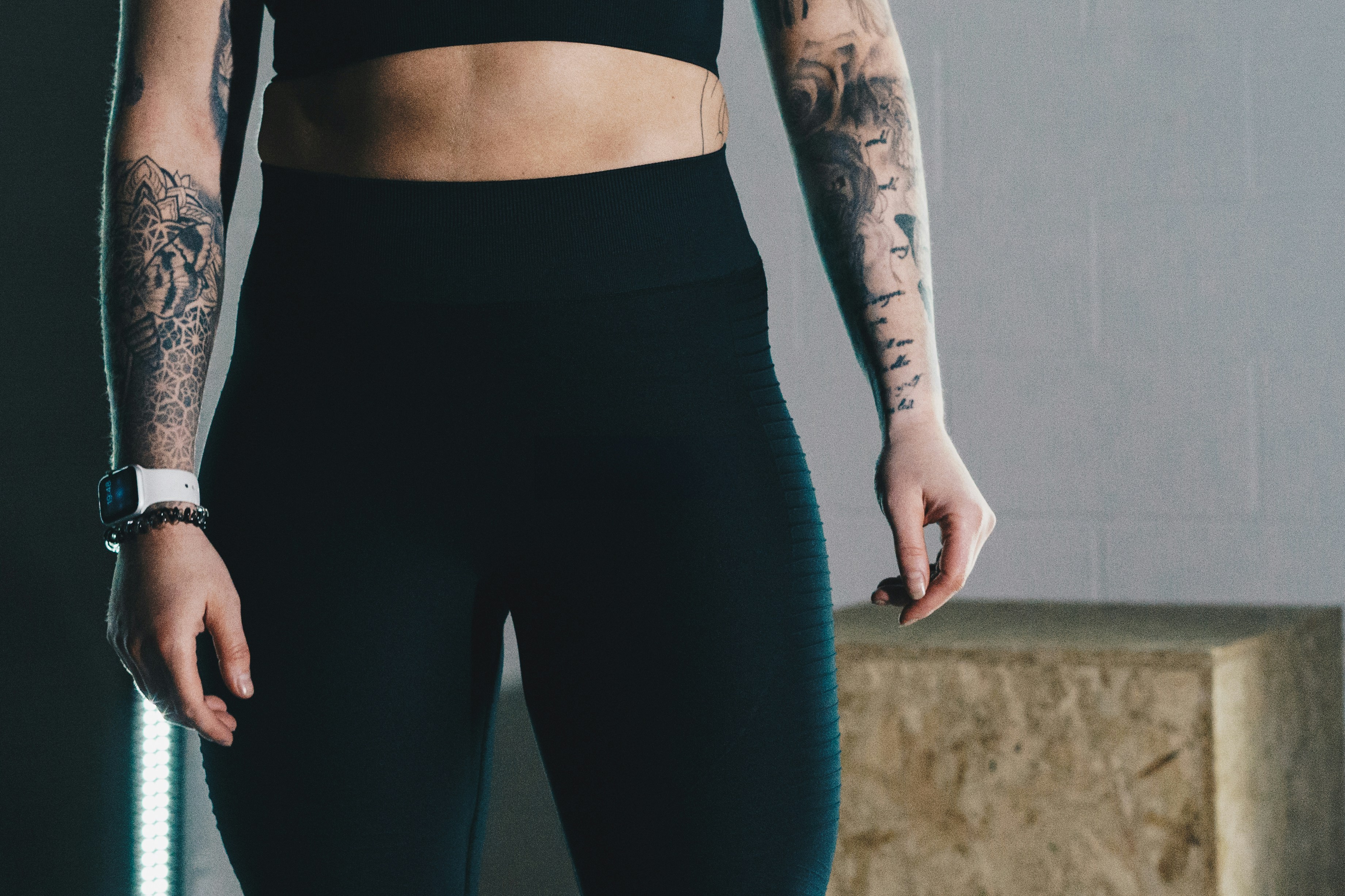 black gym leggings